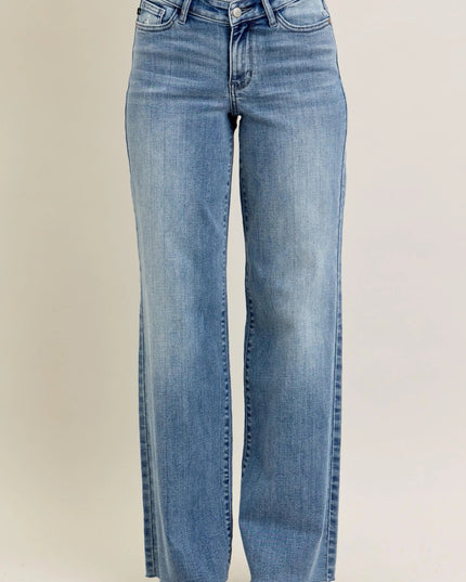 Judy Blue Full Size V - Front Baggy Jeans Plus Size - THE AMERICAN BLUE
