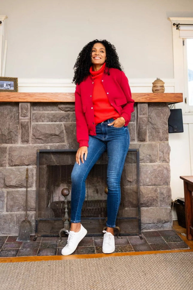 Judy Blue Full Size Washed Thermal Skinny Jeans Plus Size - THE AMERICAN BLUE