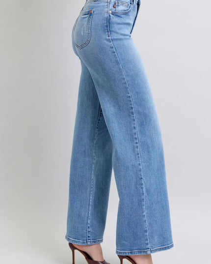 Judy Blue Full Size Wide Leg Jeans with Pockets - THE AMERICAN BLUE