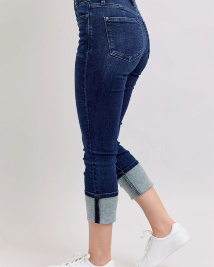 Judy Blue High - Waist Double Waist Band Skinny Jeans - THE AMERICAN BLUE