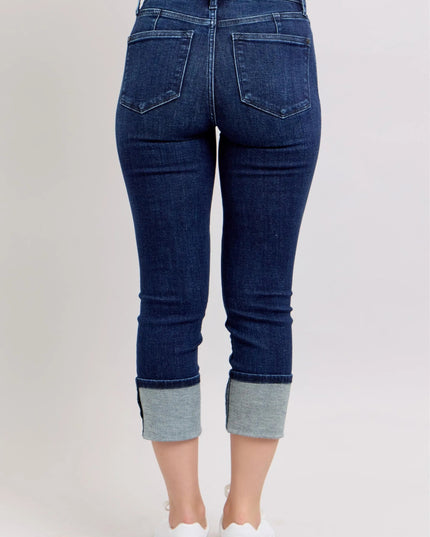 Judy Blue High - Waist Double Waist Band Skinny Jeans - THE AMERICAN BLUE