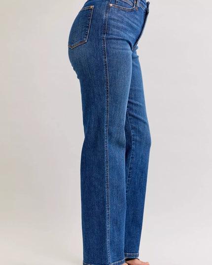 Judy Blue High Waist Tummy Control Straight Jeans - THE AMERICAN BLUE