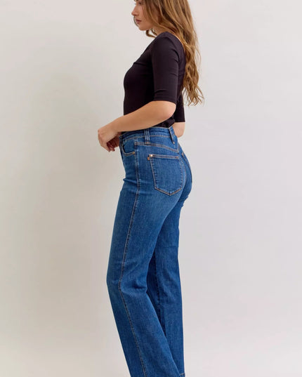 Judy Blue High Waist Tummy Control Straight Jeans - THE AMERICAN BLUE