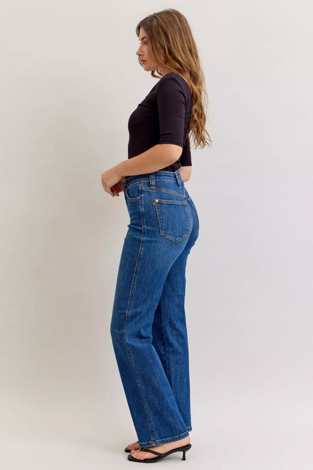 Judy Blue High Waist Tummy Control Straight Jeans - THE AMERICAN BLUE