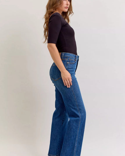 Judy Blue High Waist Tummy Control Straight Jeans - THE AMERICAN BLUE