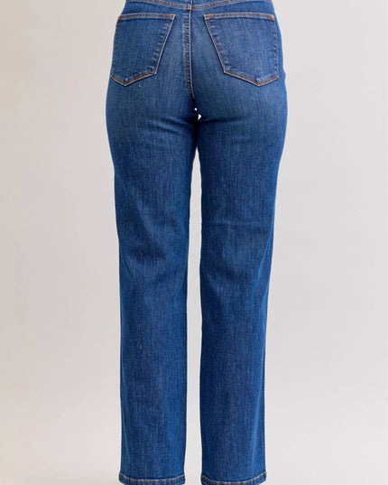 Judy Blue High Waist Tummy Control Straight Jeans - THE AMERICAN BLUE