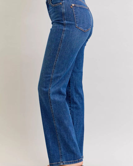 Judy Blue High Waist Tummy Control Straight Jeans - THE AMERICAN BLUE