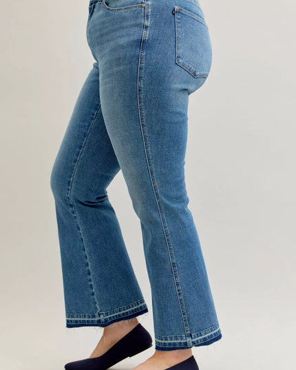 Judy Blue Mid Rise Bootcut Tummy Control Jeans Plus Size - THE AMERICAN BLUE
