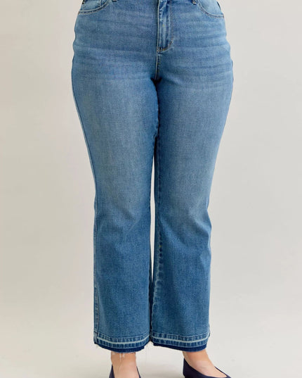 Judy Blue Mid Rise Bootcut Tummy Control Jeans Plus Size - THE AMERICAN BLUE