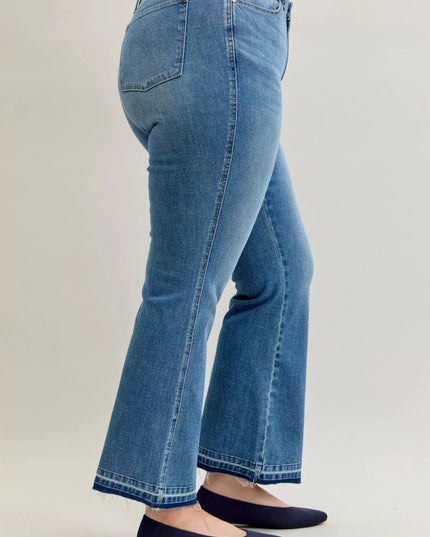 Judy Blue Mid Rise Bootcut Tummy Control Jeans Plus Size - THE AMERICAN BLUE