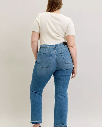 Judy Blue Mid Rise Bootcut Tummy Control Jeans Plus Size - THE AMERICAN BLUE