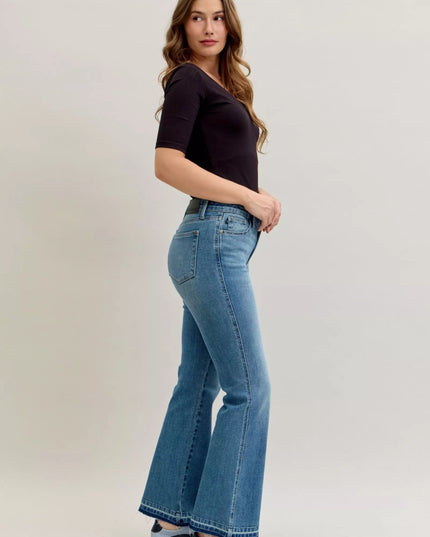 Judy Blue Mid Rise Bootcut Tummy Control Jeans Plus Size - THE AMERICAN BLUE