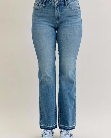 Judy Blue Mid Rise Bootcut Tummy Control Jeans Plus Size - THE AMERICAN BLUE
