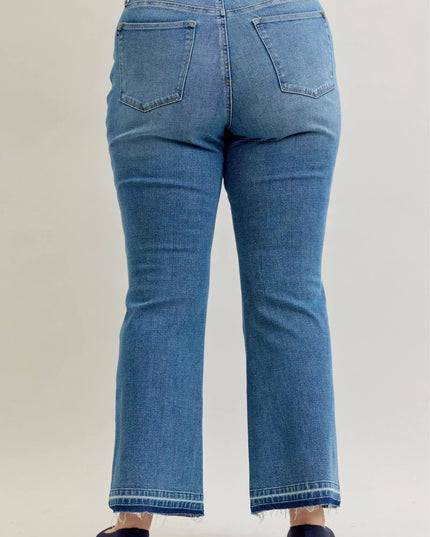 Judy Blue Mid Rise Bootcut Tummy Control Jeans Plus Size - THE AMERICAN BLUE