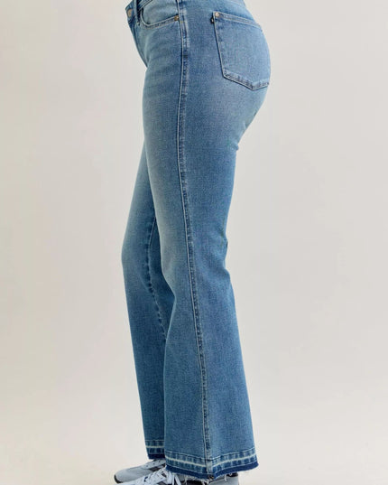 Judy Blue Mid Rise Bootcut Tummy Control Jeans Plus Size - THE AMERICAN BLUE