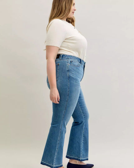 Judy Blue Mid Rise Bootcut Tummy Control Jeans Plus Size - THE AMERICAN BLUE