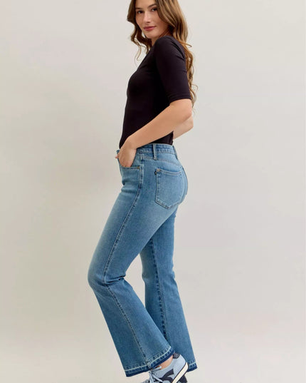 Judy Blue Mid Rise Bootcut Tummy Control Jeans Plus Size - THE AMERICAN BLUE