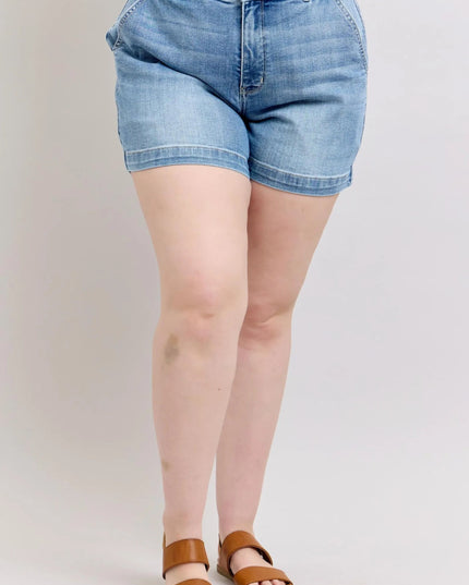 Judy Blue Plus Size High Rise Denim Shorts - THE AMERICAN BLUE