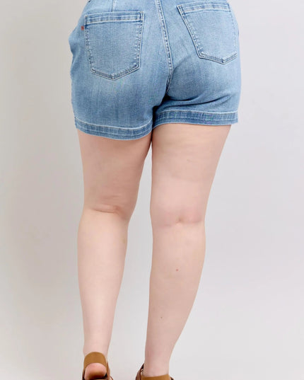 Judy Blue Plus Size High Rise Denim Shorts - THE AMERICAN BLUE