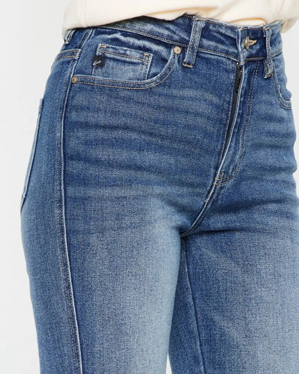Kancan Cat's Whiskers High Waist Flare Jeans - THE AMERICAN BLUE