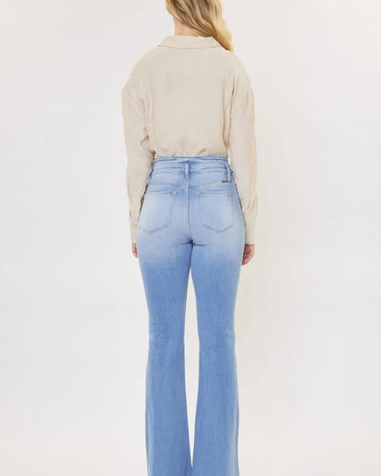 Kancan Curvy High Rise Flare Jeans - THE AMERICAN BLUE