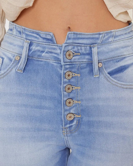 Kancan Curvy High Rise Flare Jeans - THE AMERICAN BLUE