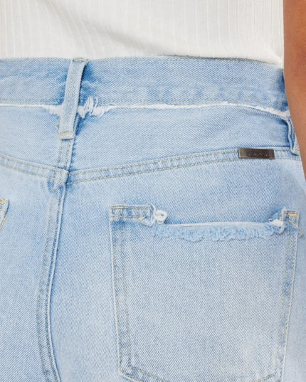 Kancan Distressed Button Fly Denim Shorts - THE AMERICAN BLUE
