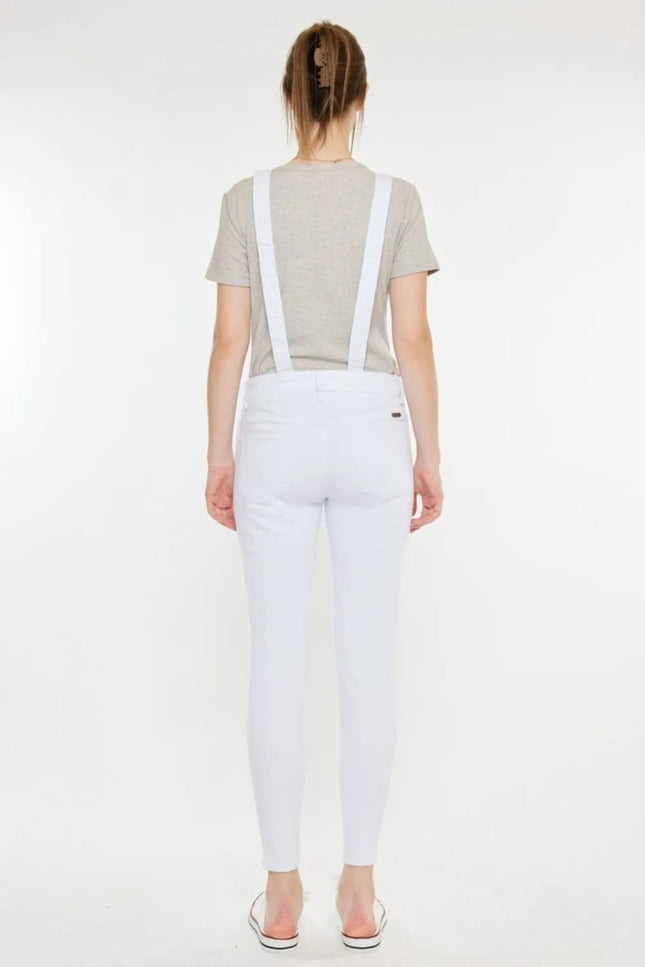 Kancan Distressed Skinny Denim Overalls - THE AMERICAN BLUE