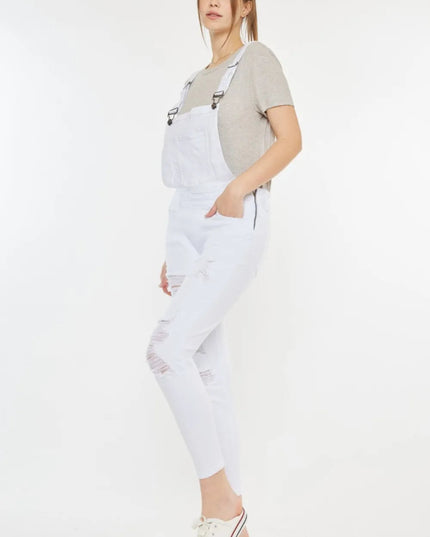 Kancan Distressed Skinny Denim Overalls - THE AMERICAN BLUE