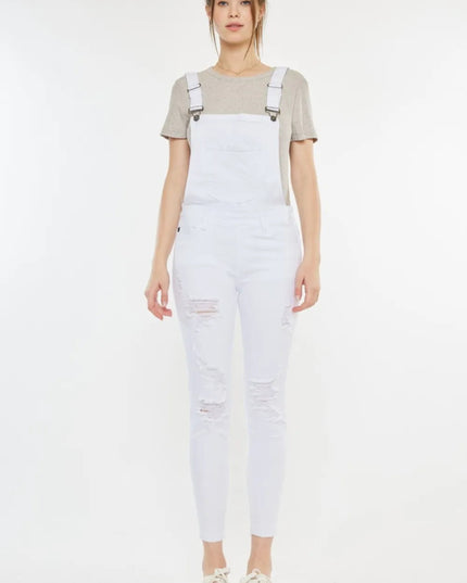 Kancan Distressed Skinny Denim Overalls - THE AMERICAN BLUE
