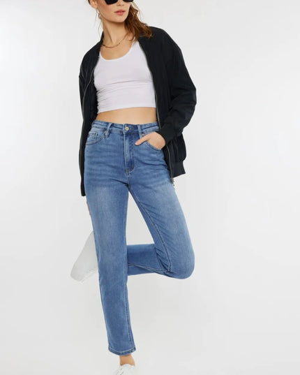 Kancan Full Size Cat's Whiskers High Waist Jeans - THE AMERICAN BLUE