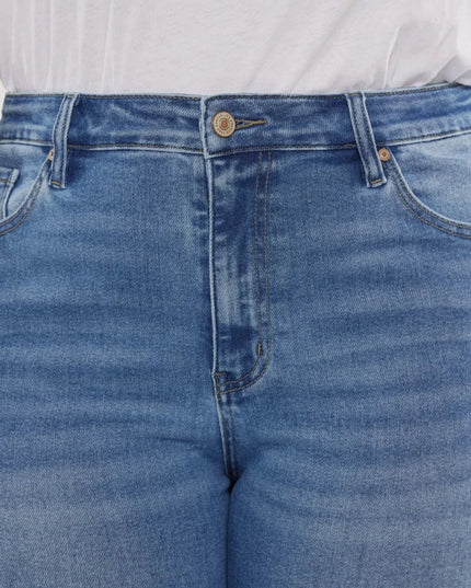 Kancan Full Size Cat's Whiskers High Waist Jeans - THE AMERICAN BLUE
