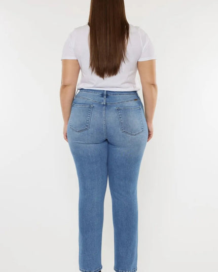 Kancan Full Size Cat's Whiskers High Waist Jeans - THE AMERICAN BLUE