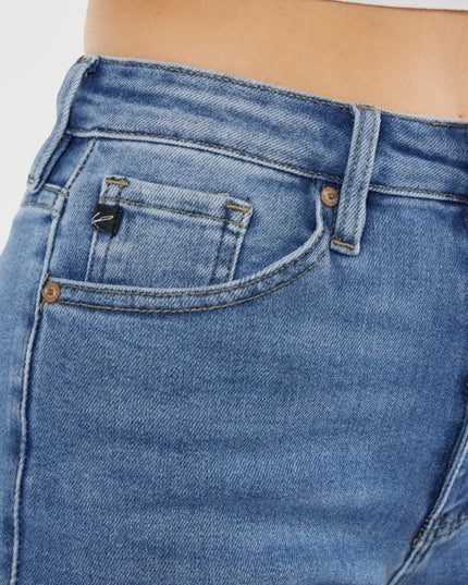 Kancan Full Size Cat's Whiskers High Waist Jeans - THE AMERICAN BLUE