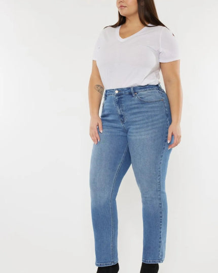 Kancan Full Size Cat's Whiskers High Waist Jeans - THE AMERICAN BLUE