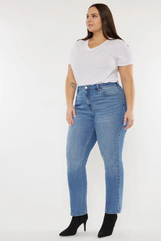 Kancan Full Size Cat's Whiskers High Waist Jeans - THE AMERICAN BLUE