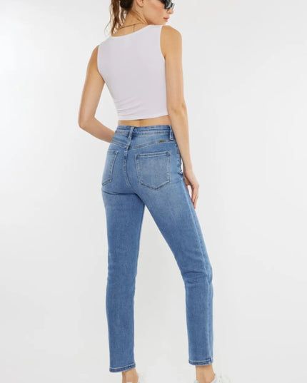 Kancan Full Size Cat's Whiskers High Waist Jeans - THE AMERICAN BLUE