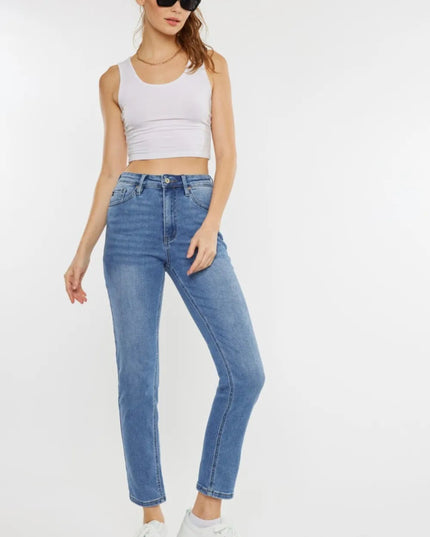 Kancan Full Size Cat's Whiskers High Waist Jeans - THE AMERICAN BLUE