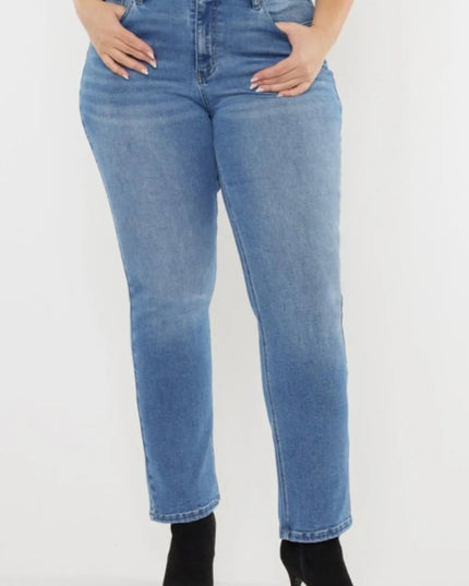Kancan Full Size Cat's Whiskers High Waist Jeans - THE AMERICAN BLUE