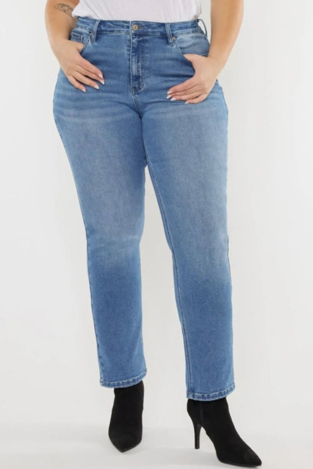 Kancan Full Size Cat's Whiskers High Waist Jeans - THE AMERICAN BLUE