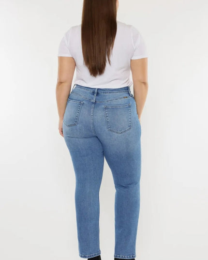 Kancan Full Size Cat's Whiskers High Waist Jeans - THE AMERICAN BLUE