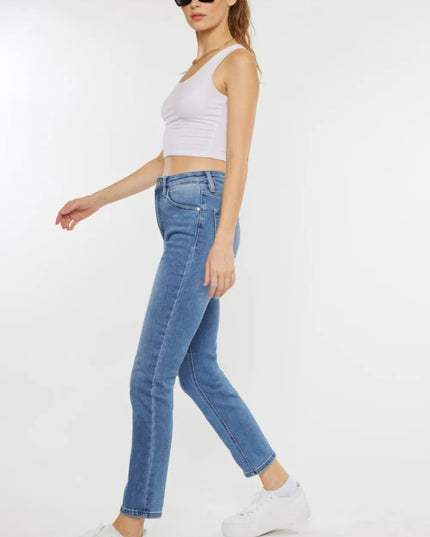 Kancan Full Size Cat's Whiskers High Waist Jeans - THE AMERICAN BLUE