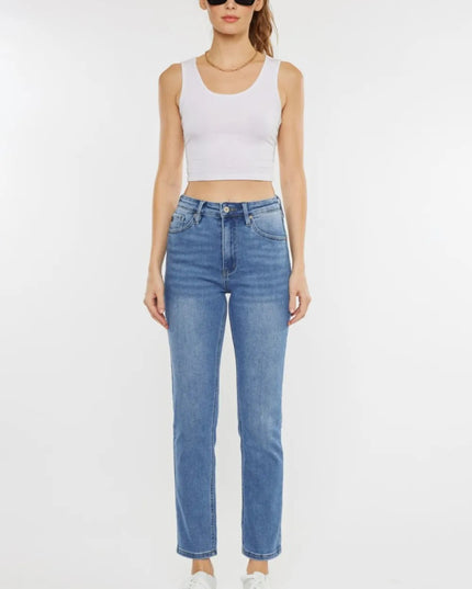 Kancan Full Size Cat's Whiskers High Waist Jeans - THE AMERICAN BLUE