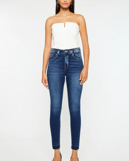 Kancan Full Size High Rise Ankle Skinny Jeans - THE AMERICAN BLUE