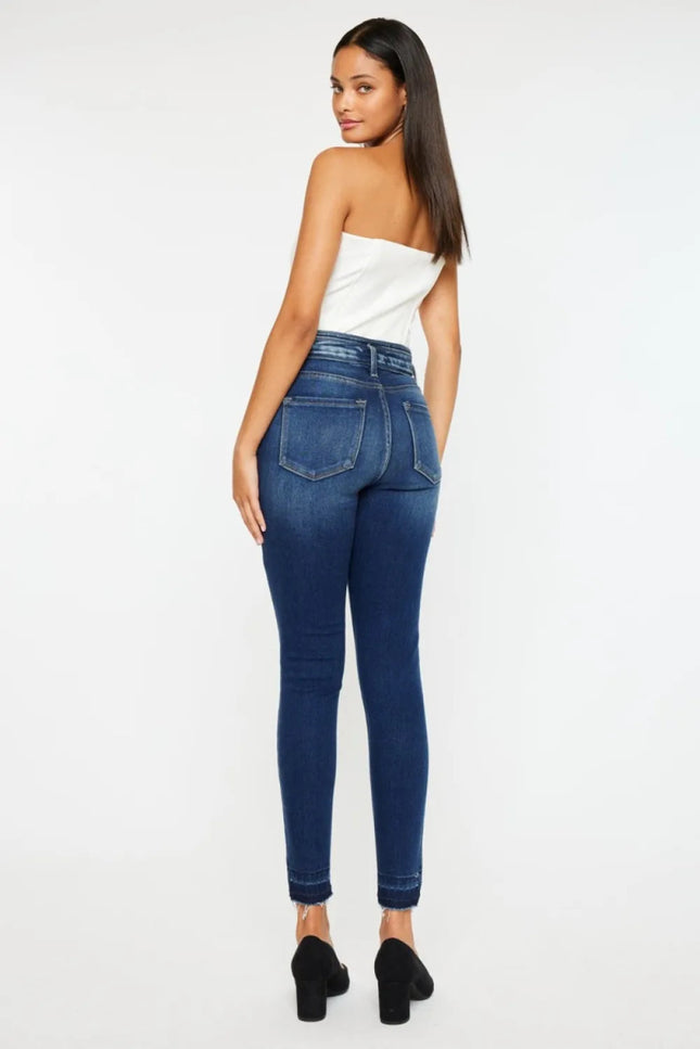 Kancan Full Size High Rise Ankle Skinny Jeans - THE AMERICAN BLUE