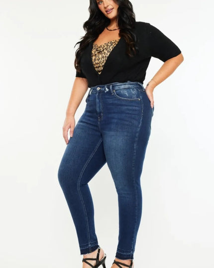 Kancan Full Size High Rise Ankle Skinny Jeans - THE AMERICAN BLUE