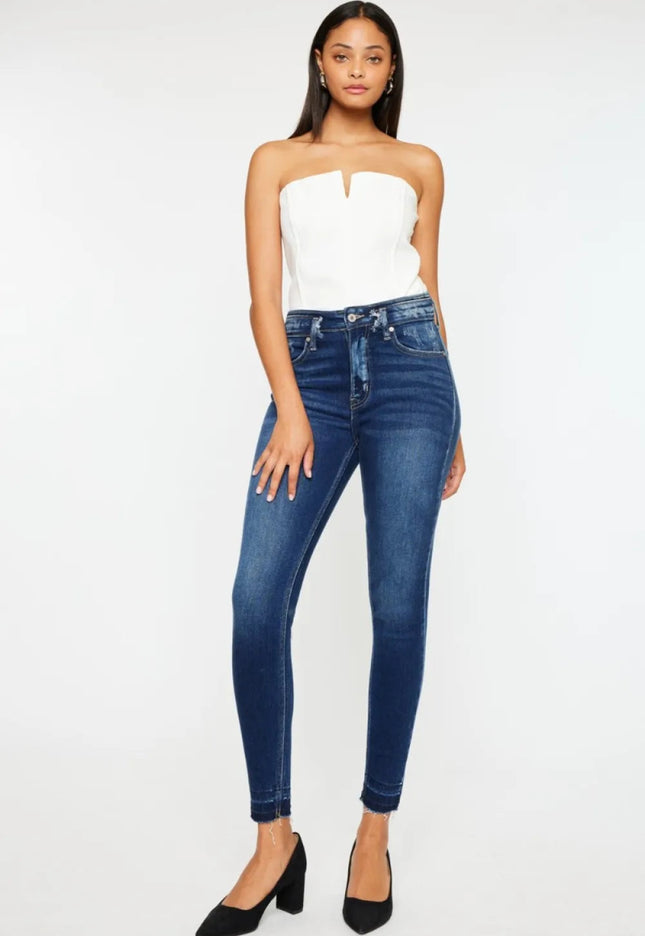 Kancan Full Size High Rise Ankle Skinny Jeans - THE AMERICAN BLUE