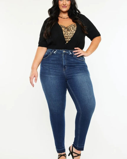 Kancan Full Size High Rise Ankle Skinny Jeans - THE AMERICAN BLUE