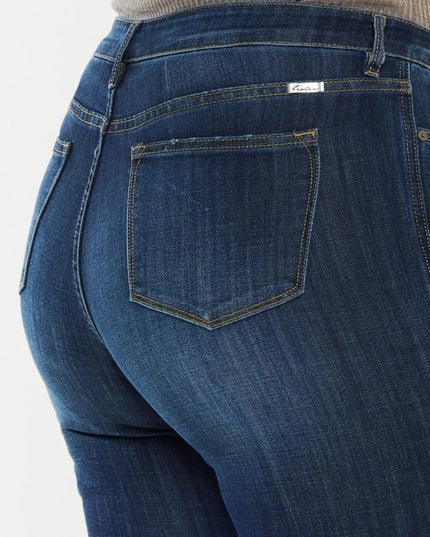 Kancan Full Size Mid Rise Flare Jeans - THE AMERICAN BLUE