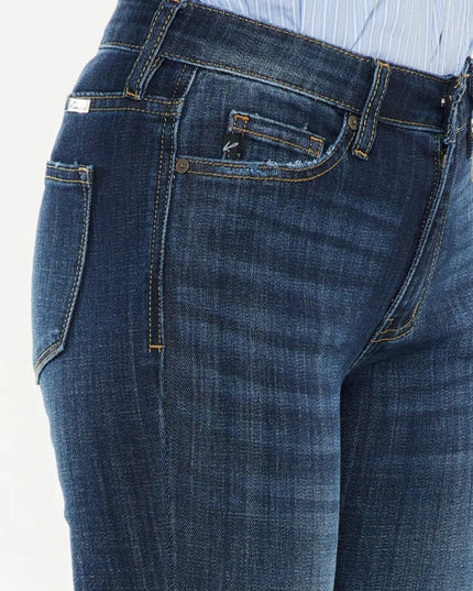 Kancan Full Size Mid Rise Flare Jeans - THE AMERICAN BLUE